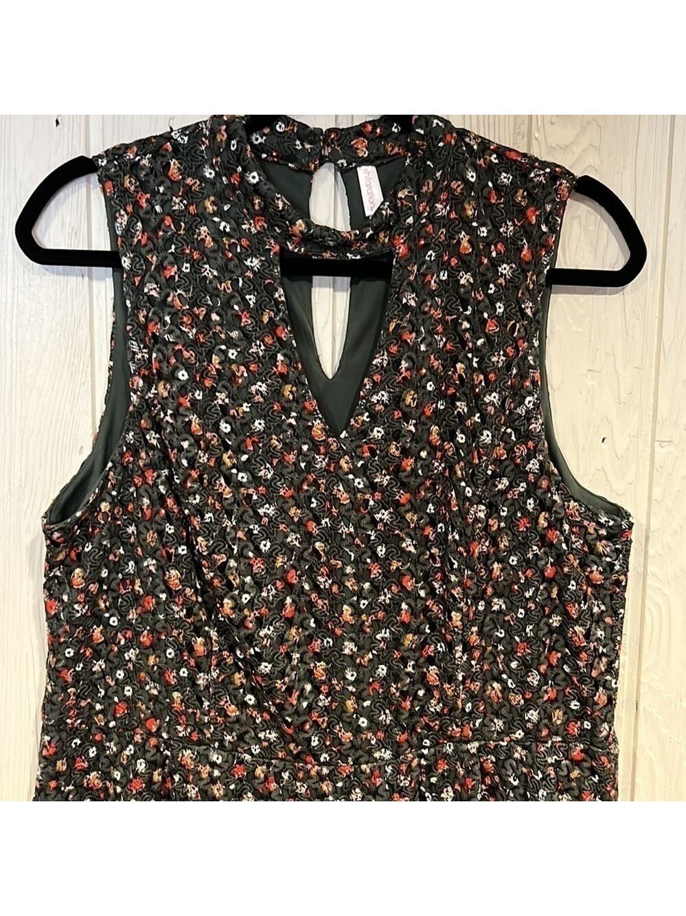 XHILARATION Sleeveless Lace Dress XXL Fall Colored - Picture 2 of 12